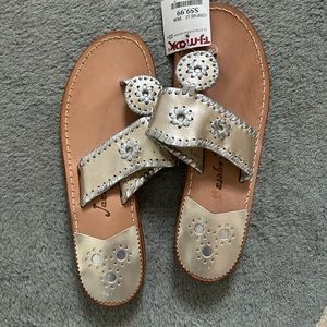 Jack Rodgers flat sandals - silver